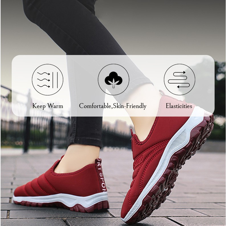 Giày Thể Thao Nữ , Giày Sneaker Nữ Không Dây M91 [ Hàng Hot ] Màu Đen Đỏ Thoải Mái Ấm Áp Nâng Niu Bàn Chân Việt | BigBuy360 - bigbuy360.vn