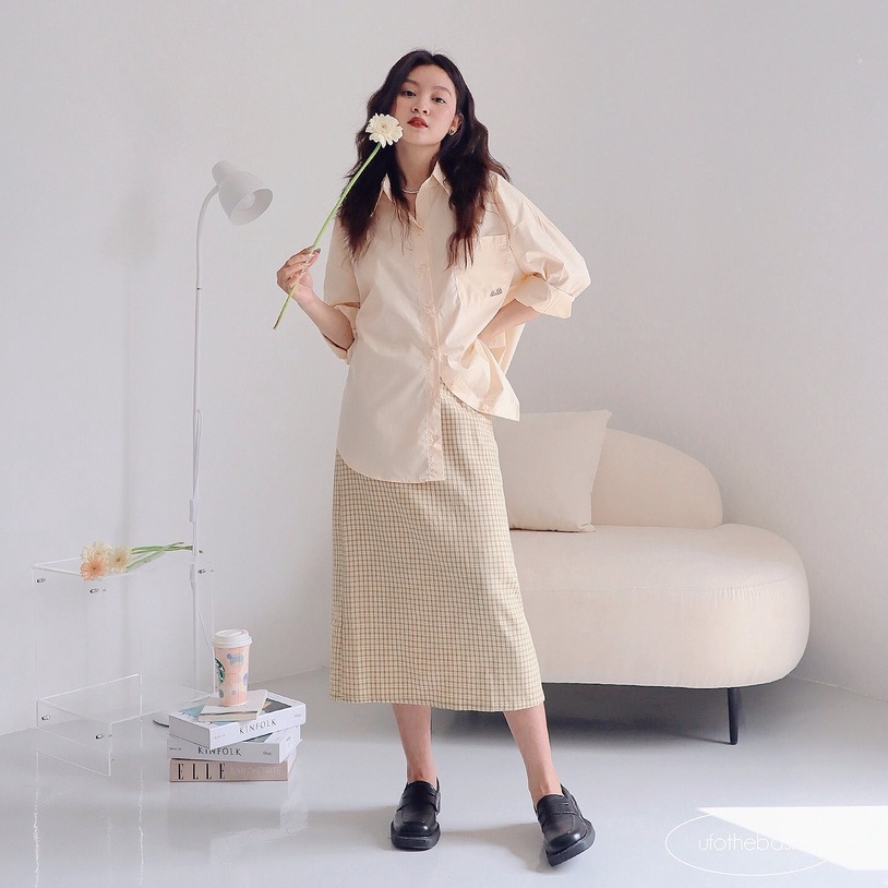 [Mã SKAMFSW175 giảm 10K đơn 50K] Áo sơ mi dài tay vải thô mềm - Poplin Shirt - ufo.thebasic | BigBuy360 - bigbuy360.vn