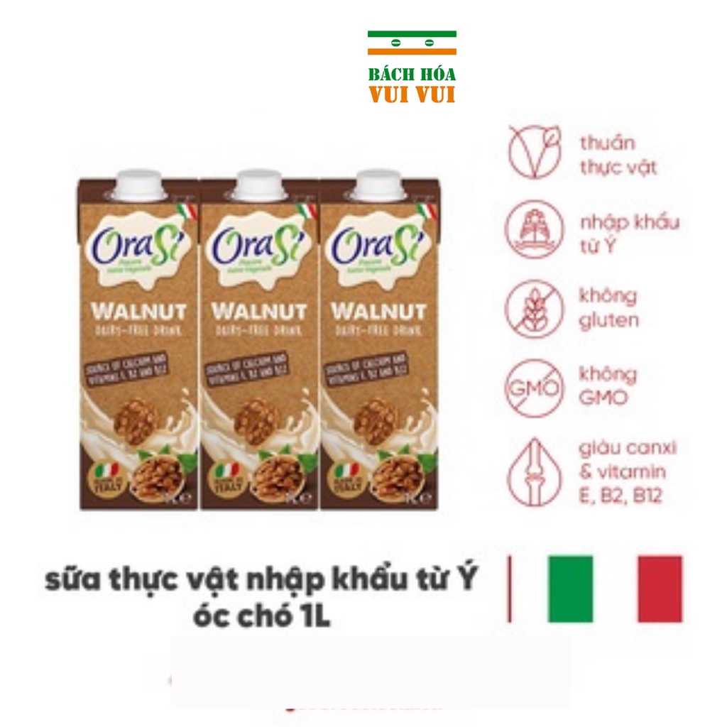 Thực phẩm bổ sụng sữa hạt óc chó walnut orasi 1l giàu chất dinh dưỡng tốt - ảnh sản phẩm 1