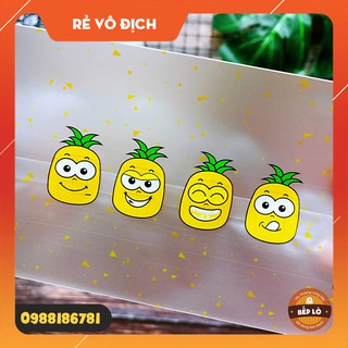 Túi đựng bánh Dứa biểu tượng cảm xúc SIÊU CUTE 7 * 12cm - set 100 túi