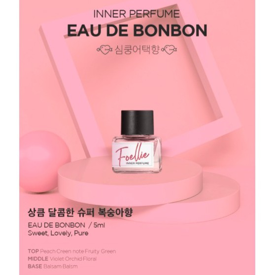 [Mã FMCGMALL giảm 8% đơn 250K] Nước Hoa Vùng Kín Foellie Hương Đào Dịu Ngọt 5ml - Eau de Bonbon Inner Perfume 6080 | BigBuy360 - bigbuy360.vn