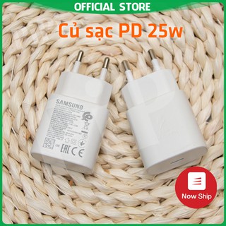 Củ sạc samsung nhanh 25w zin note 10 20 s21 s21 plus ultra type c pd chính hãng trắng
