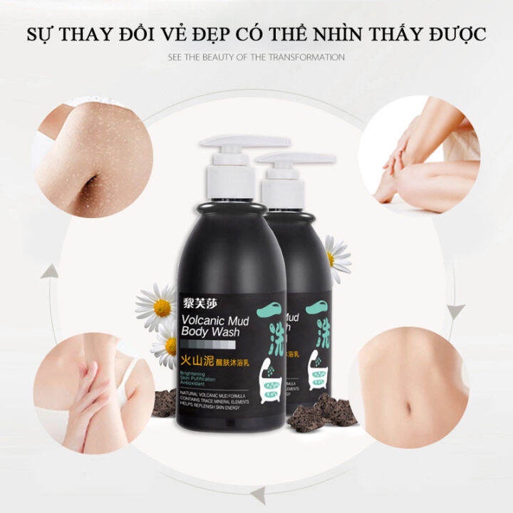 Sữa tắm bùn núi lửa, sữa thắm trắng toàn thân 250g làm trắng cơ thể, phục hồi da đi nắng, dưỡng ẩm da