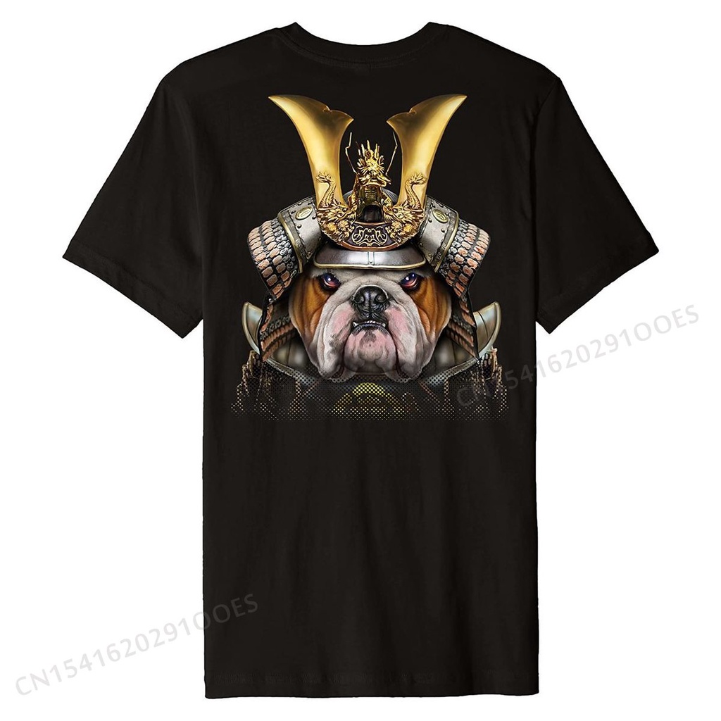 Áo Thun Cặp Đôi In Hình Chiến Binh Samurai Và Chó Bull Tiếng Anh &amp; Tees Cho Nam SO0J