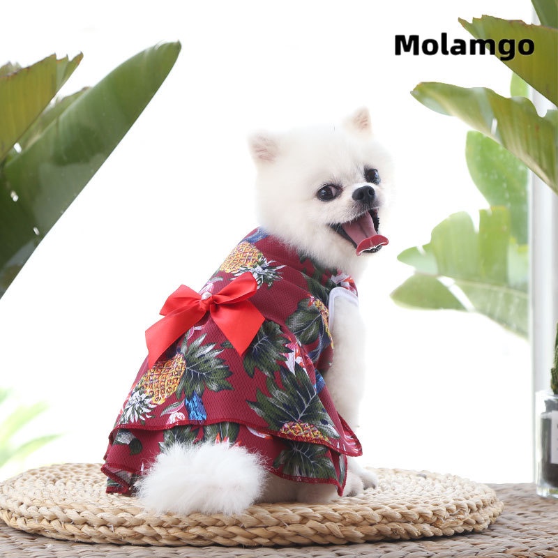 Đầm Họa Tiết Quả Dứa Phong Cách Hawaii Dành Cho Thú Cưng