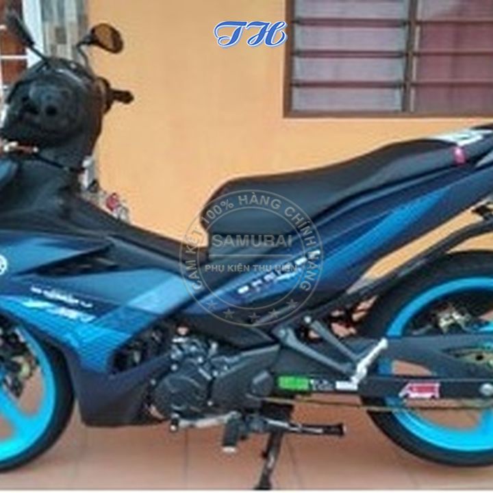 Sơn Xịt Samurai chuyên dùng cho xe máy màu xanh dương huỳnh quang 58 **chống cháy, chống rạn nứt, vòi xịt chống chảy