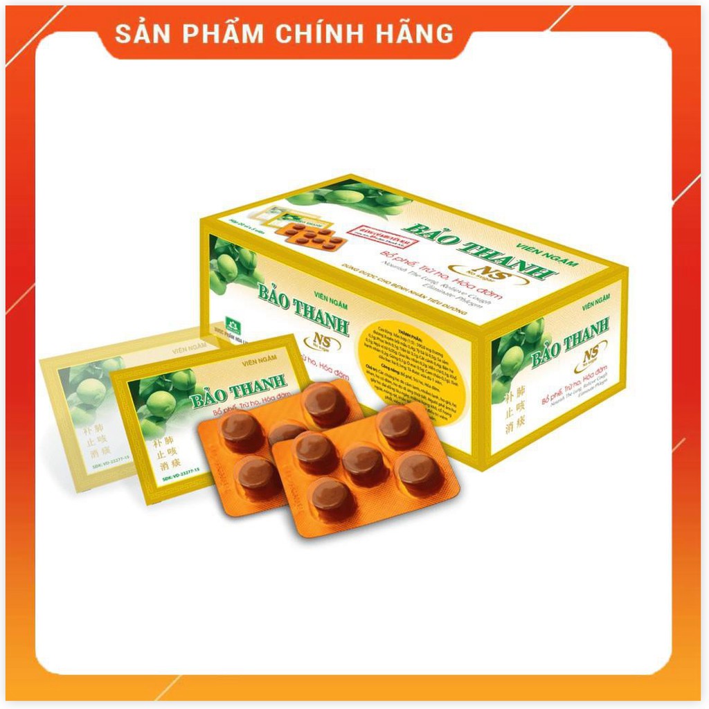 2 vỉ Viên ngậm BẢO THANH không đường