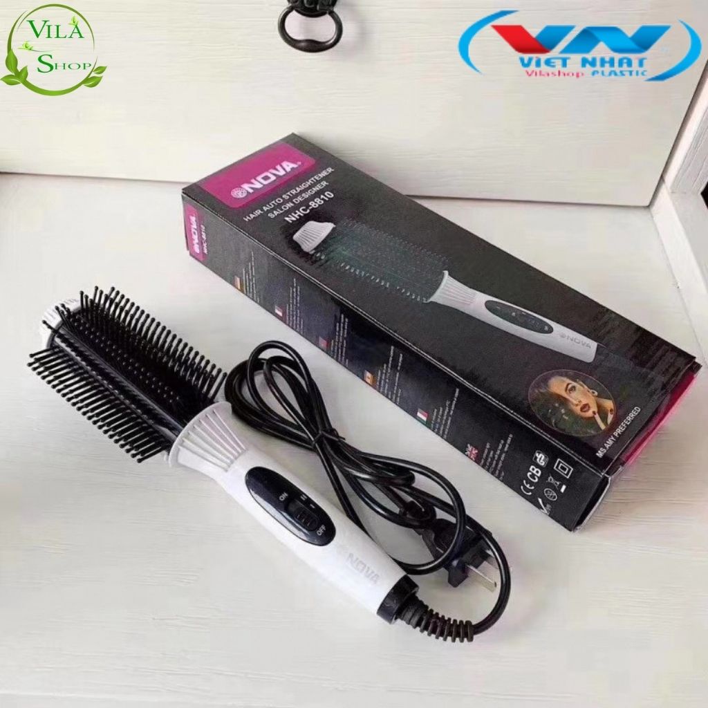 Lược Điện Nova 8810 Chải Tóc Tạo Kiểu- Chải Phồng - Duỗi Tóc - Tạo Kiểu - Công nghệ Hàn Quốc