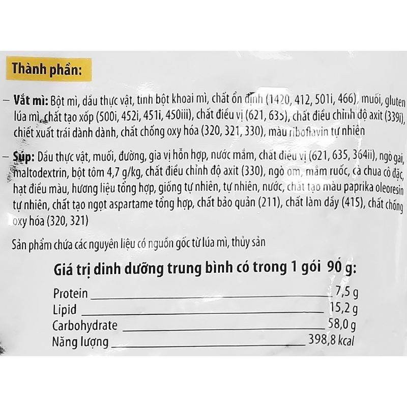 Combo 10 gói Mì Kokomi 90 tôm chua cay gói 90g