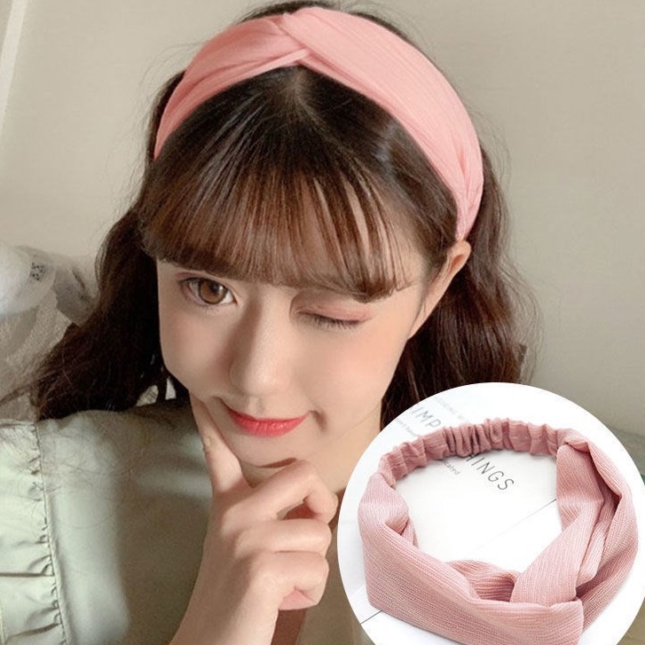 Băng đô rửa mặt chất nhung thiết kế kiểu dễ thương dành cho nữ Bờm tóc tiểu thư autumn turban thời trang Hàn Quốc GG6689