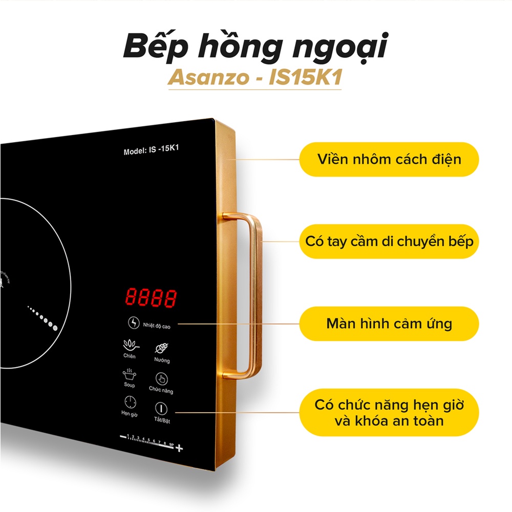 Bếp Hồng Ngoại AsanZo Cao Cấp IS-15K1 GIÁ SỈ SIÊU RẺ