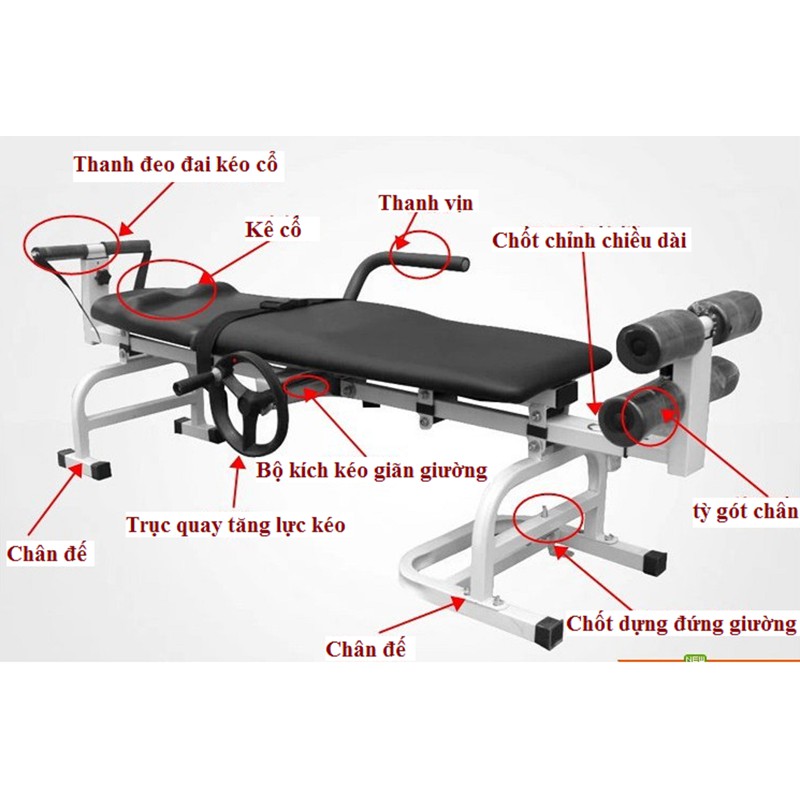 GIƯỜNG KÉO GIÃN CỘT SỐNG CỔ THẮT LƯNG TOÀN THÂN