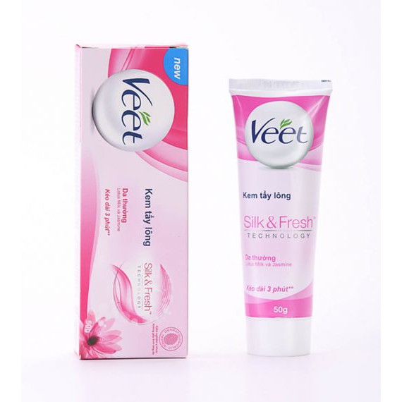 Kem Tẩy Lông Dành Cho VEET Silk & Fresh Tuýp 50g | BigBuy360 - bigbuy360.vn