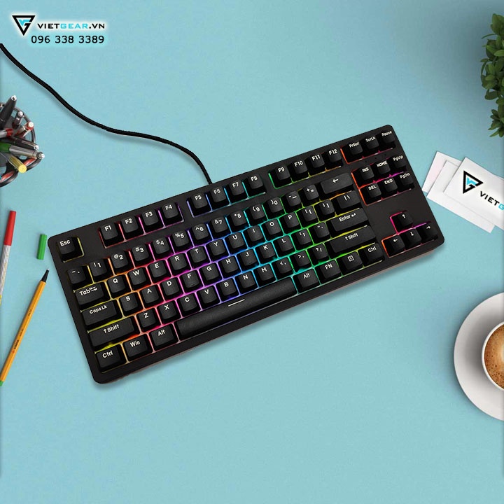 Bàn phím cơ ANNE D87 Classic led RGB có phần mềm điều chỉnh
