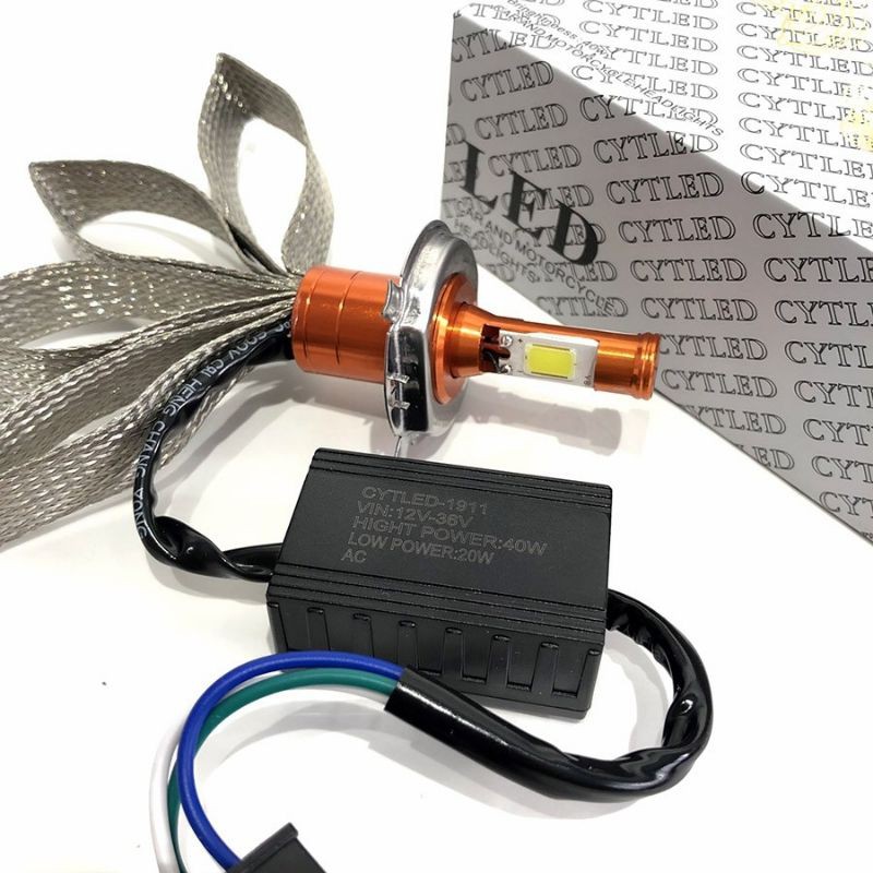 bóng led 3 chân lắp xe máy led trùm