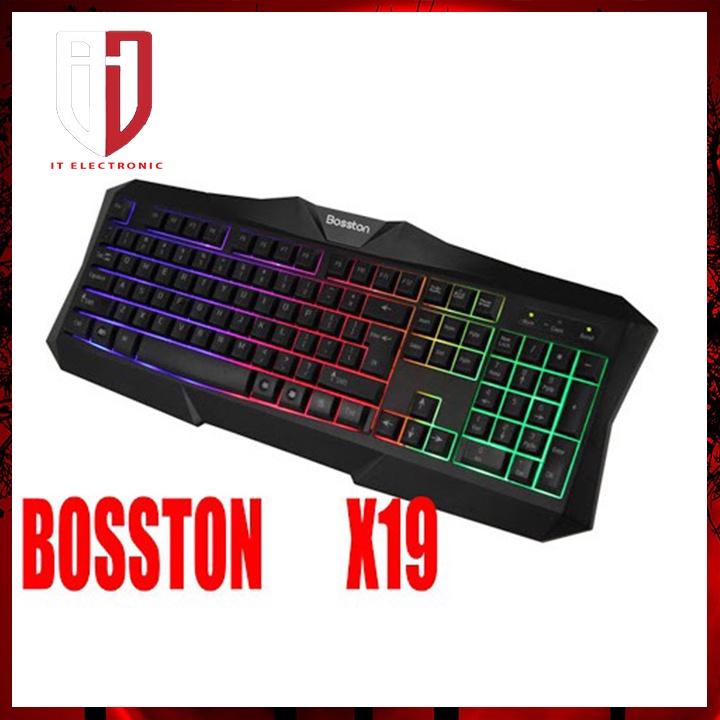 Bàn Phím Máy Vi Tính Laptop Giả Cơ Led Bosston X19 - Keyboard Có Dây Chuyên Game