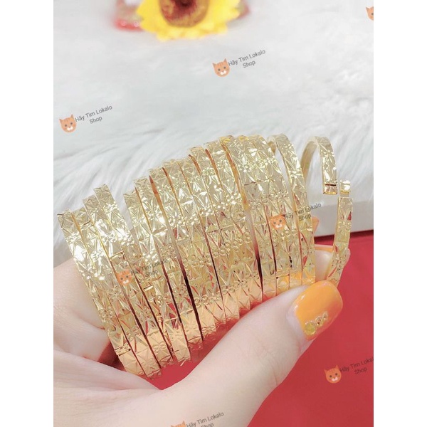 ( Hàng Mới ) Ximen Khắc 7 chiếc Có Khóa Vàng Thật - XM1831 Lokalo Shop - bộ ximen 7 chiếc, ximen có khóa lưỡi gà