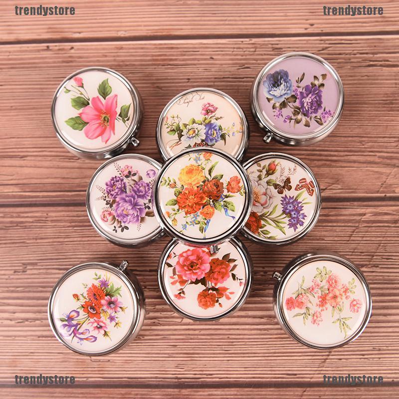 Hộp đựng thuốc bằng kim loại dùng cho trang điểm , màu sắc ngẫu nhiên