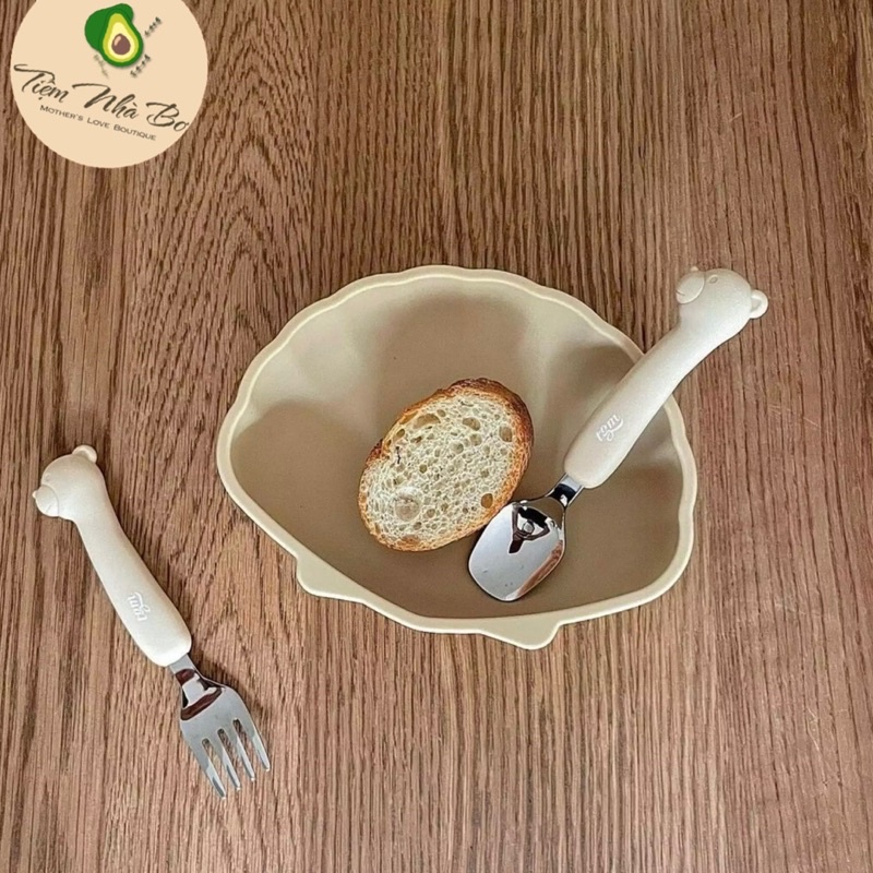 Set thìa dĩa inox kèm hộp đựng TGM Hàn Quốc cho bé