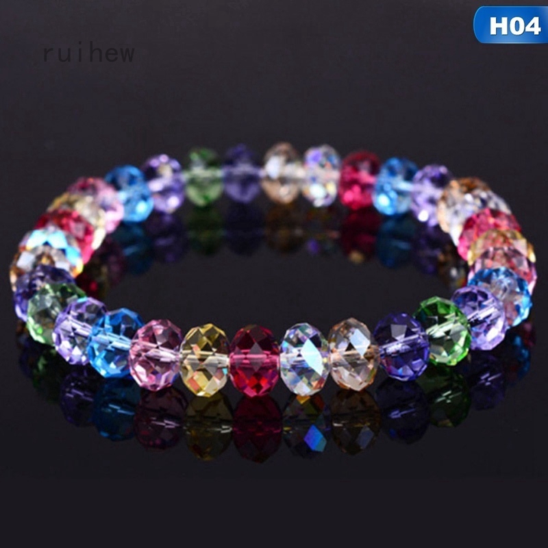 1 Vòng Tay Chuỗi Hạt Pha Lê Nhiều Màu Phong Cách Vintage Thời Trang Cho Nữ Yuqinshang