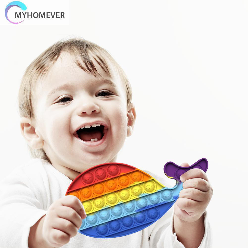 Pop It Fidget Đồ chơi Silicone Push Bubble Concentration Stress Relief Đồ chơis Fidget Đồ chơi Rainbow