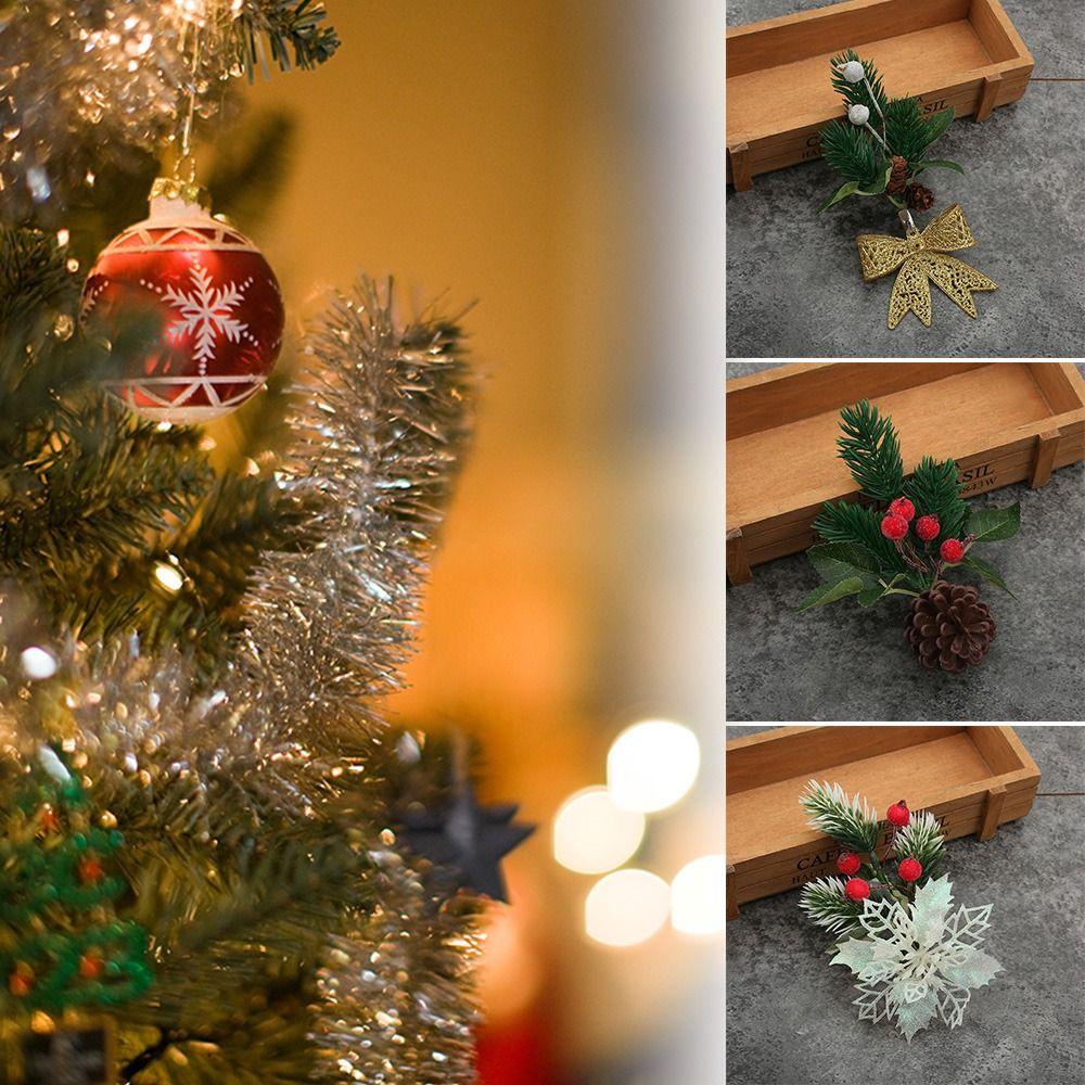 Set 4 Nhánh Quả Mọng Đỏ Trang Trí Cây Thông Noel