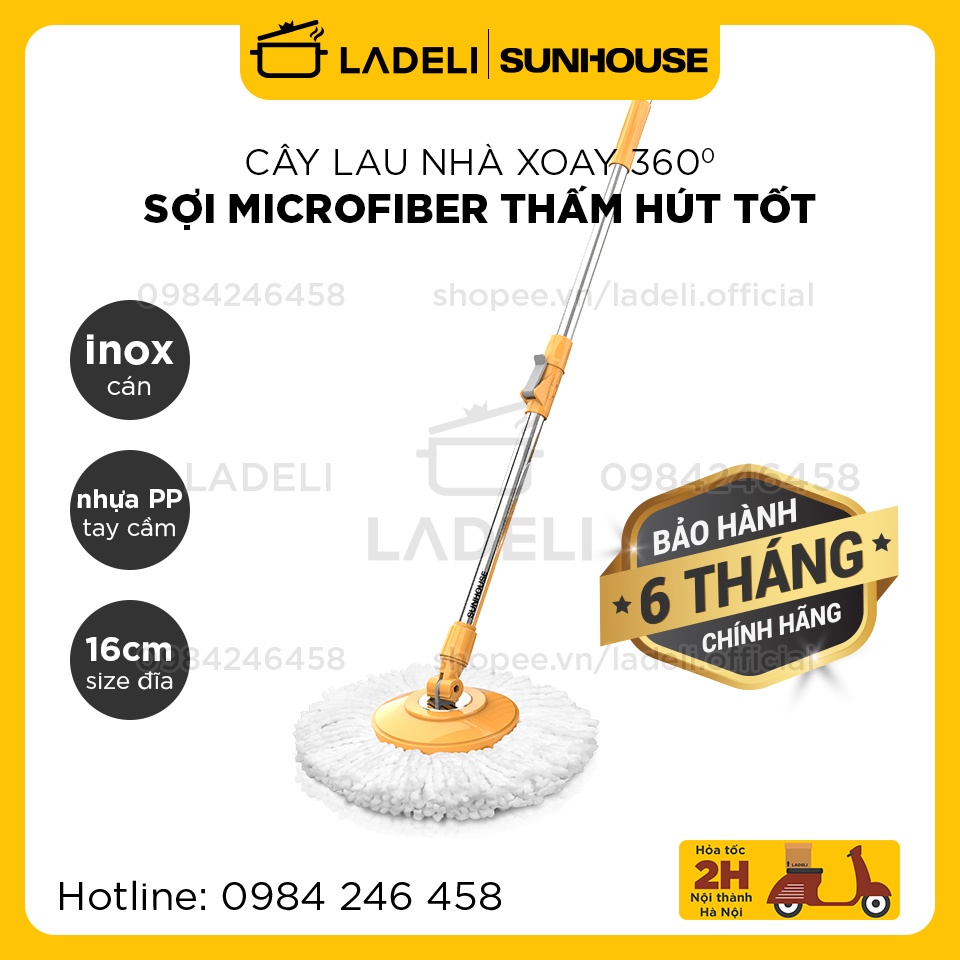 Cây lau nhà xoay 360 độ SUNHOUSE KS-MO350I