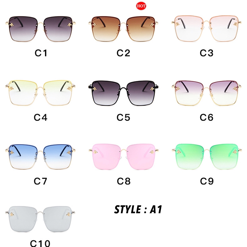 Kính Mát Gọng Kim Loại Màu Sắc Ngọt Ngào Phong Cách Hàn Quốc