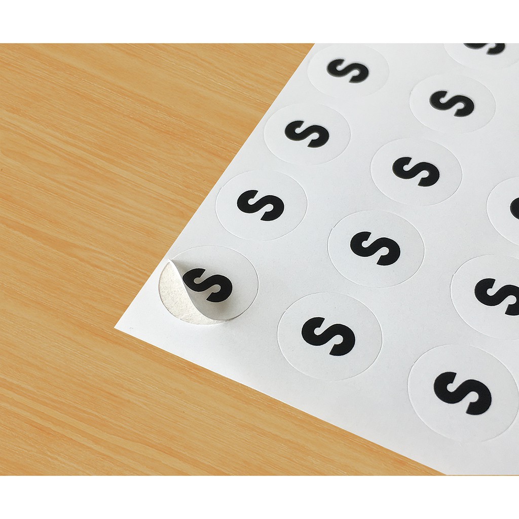 Nhãn Decal Size Chữ Gắn Mác Quần Áo