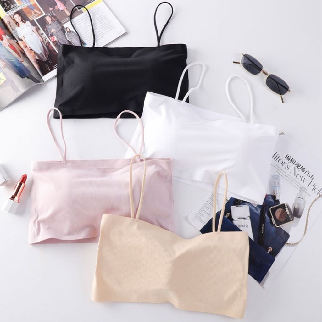 Áo Bra 2 Dây Mảnh Đúc Su Trơn Đệm Ngực , Áo Lót Nữ Không Gọng Học Sinh Cao Cấp Mềm Mịn Thoáng khí Full màu | BigBuy360 - bigbuy360.vn