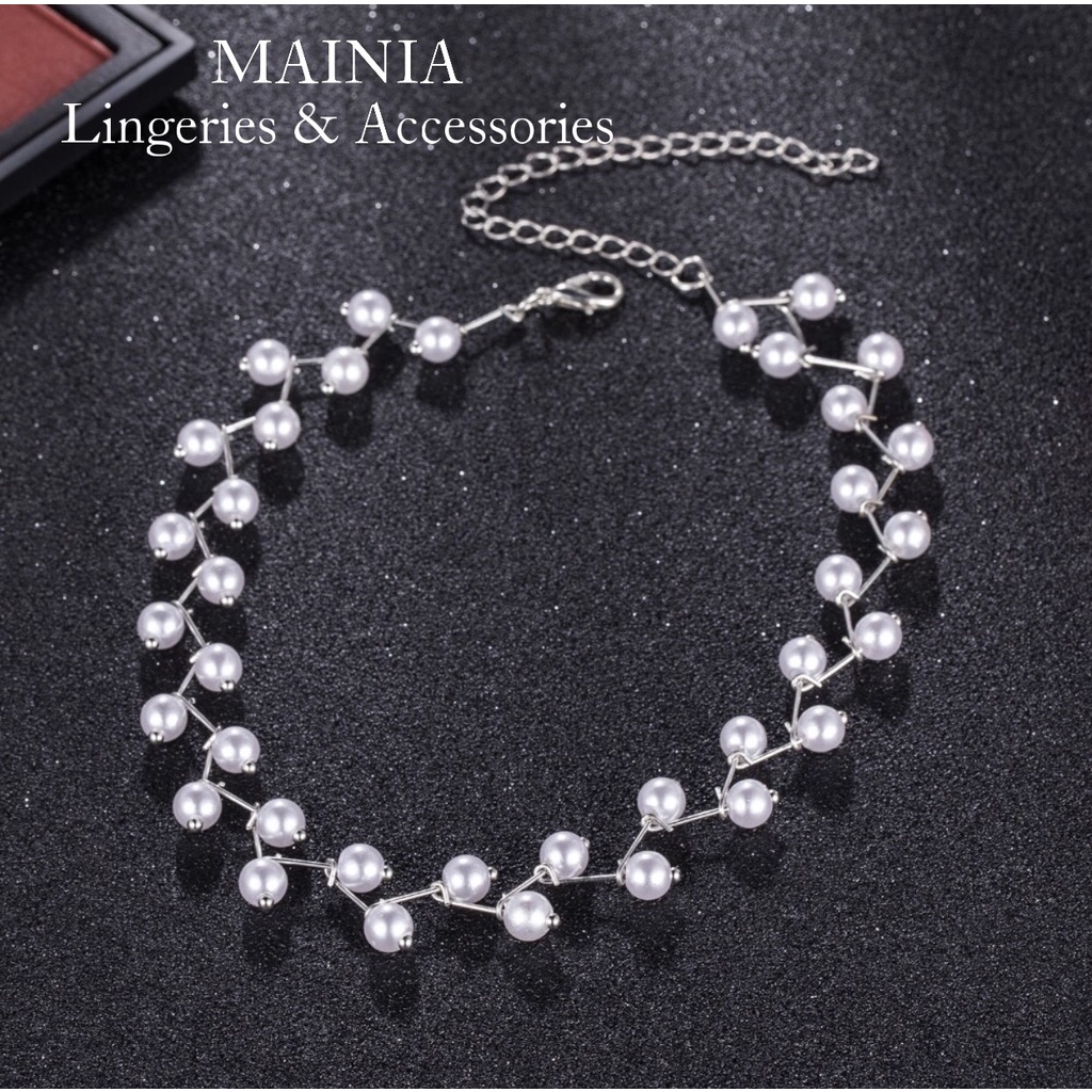 Choker Dây chuyền Vòng Cổ Phong Cách Hàn Quốc Nữ Tính Thanh Lịch Sang Trọng Dự Tiệc Đi Chơi Mainia Shop