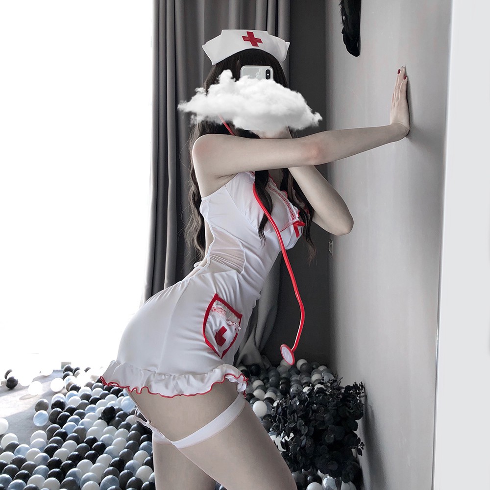 Váy ngủ y tá  cosplay nữ bác sĩ sexy kèm mũ
