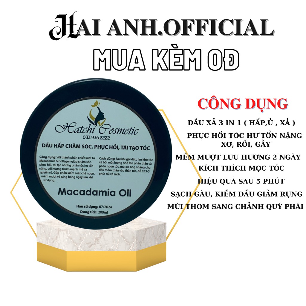 Kem Ủ Hấp Tóc Dưỡng Tóc MACADAMIA AND COLLAGEN Mềm Mượt,Phục Hồi Tóc,Khô Sơ- Giữ Màu Tóc Nhuộm