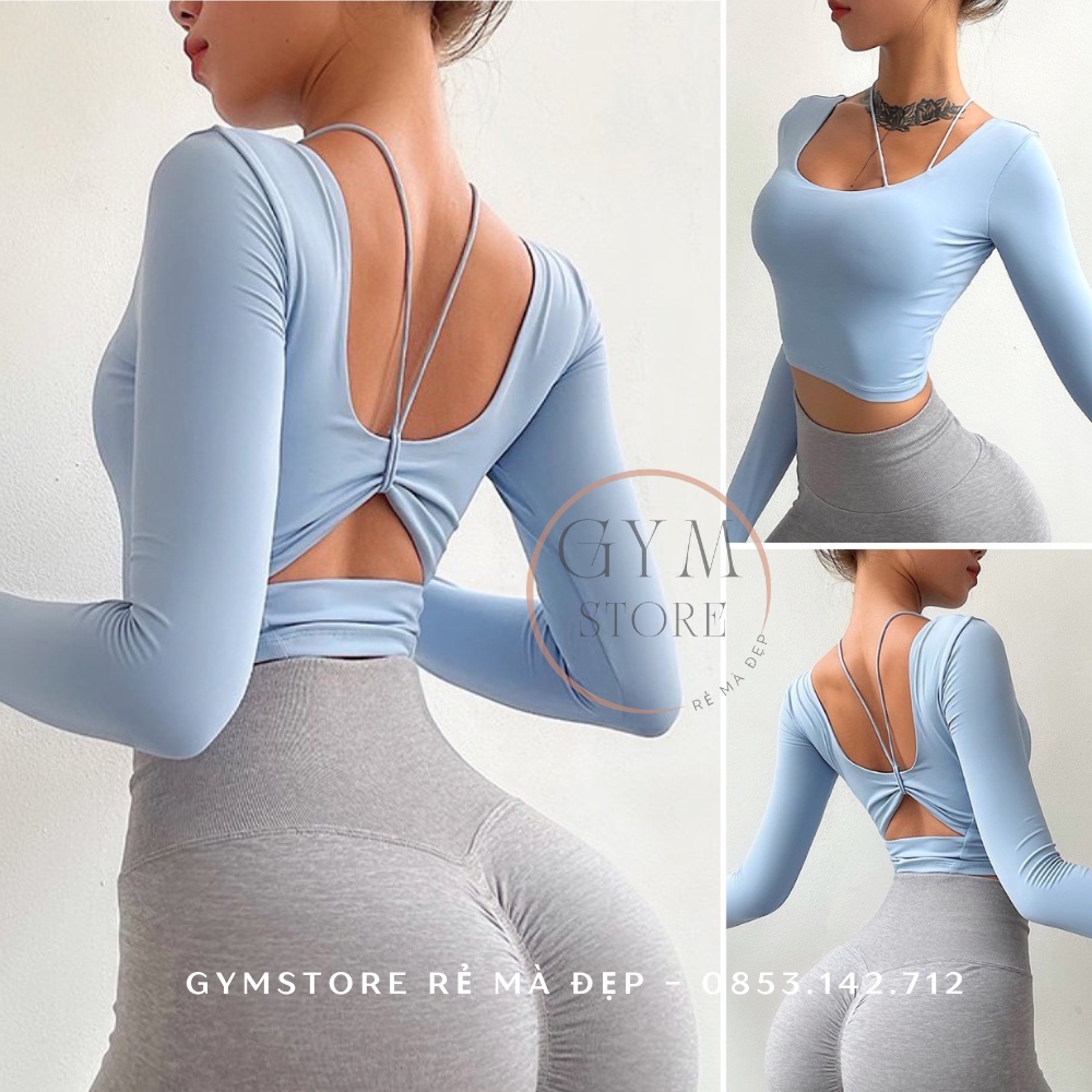 Áo Thun Ôm Body Tay Dài CÓ MÚT Thể Thao Nữ  Tập Gym Yoga Thấm Hút Khô Thoáng Mát Rẻ Đẹp 359
