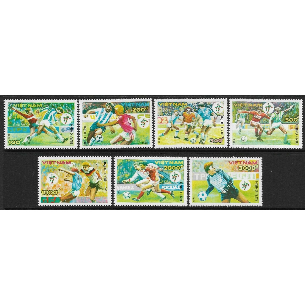 Tem sưu tập MS 589 Tem Việt Nam Giải bóng đá Thế giới Italia 1990 ( 7 tem )
