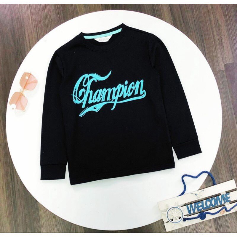 Áo nỉ da cá bé trai size đại thu đông xuất dư HM chất mịn đẹp sz 25 - 59kg