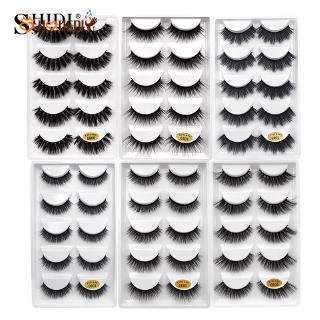 Set 5 Cặp Lông Mi Giả 3d Dày Tự Nhiên Quyến Rũ