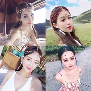 Phụ Kiện Trang Trí Tóc Nhiều Màu Sắc Phong Cách Bohemian