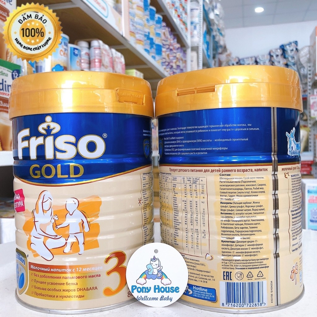 Sữa Friso Gold Nga Số 1 2 3, Lon 800g Cho Bé Chất Lượng Đảm Bảo