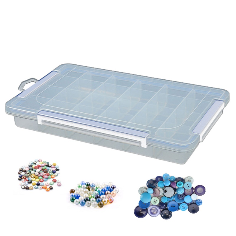 Hộp Nhựa 24 Ngăn Đựng Trang Sức Đa Năng Có Thể Tháo Rời