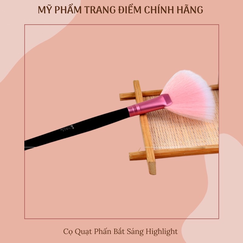 Cọ Phấn Bắt Sáng - Cọ Phủ Phấn Highlight - Cọ Quạt Highlighter Má Hồng - Makeup Brush