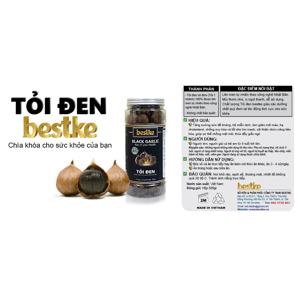COMBO 2 HỘP = 1 KG TỎI ĐEN bestke Loại 1 cao cấp xuất khẩu, black garlic, QUÀ BIẾU RẤT Ý NGHĨA CHO NGƯỜI THÂN