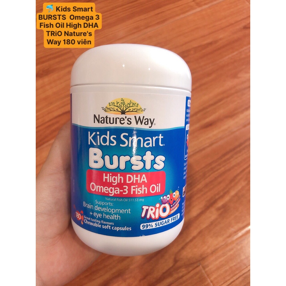 Kẹo gum bổ sung DHA cho bé Kids Smart Vita Gummies Omega-3 60 viên