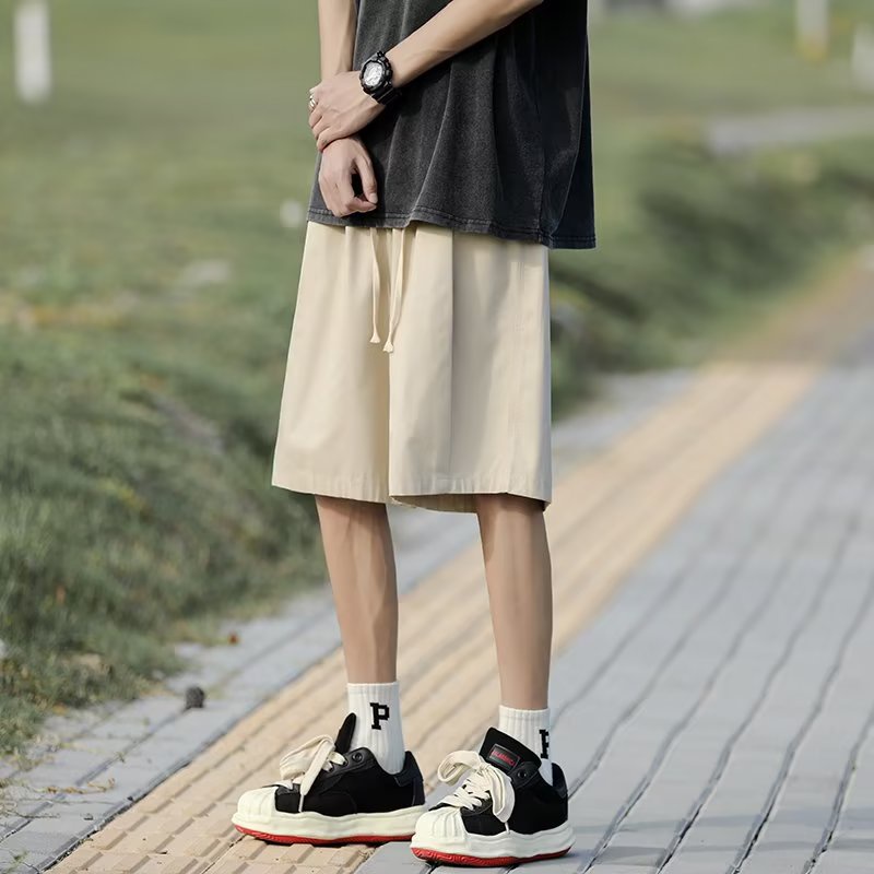 Quần Short Thể Thao Màu Trơn Thời Trang Mùa Hè quần đùi kaki nữ from rộng quần ngắn nam phong cách Hàn Quốc quần ống suông đồ bộ quần dài