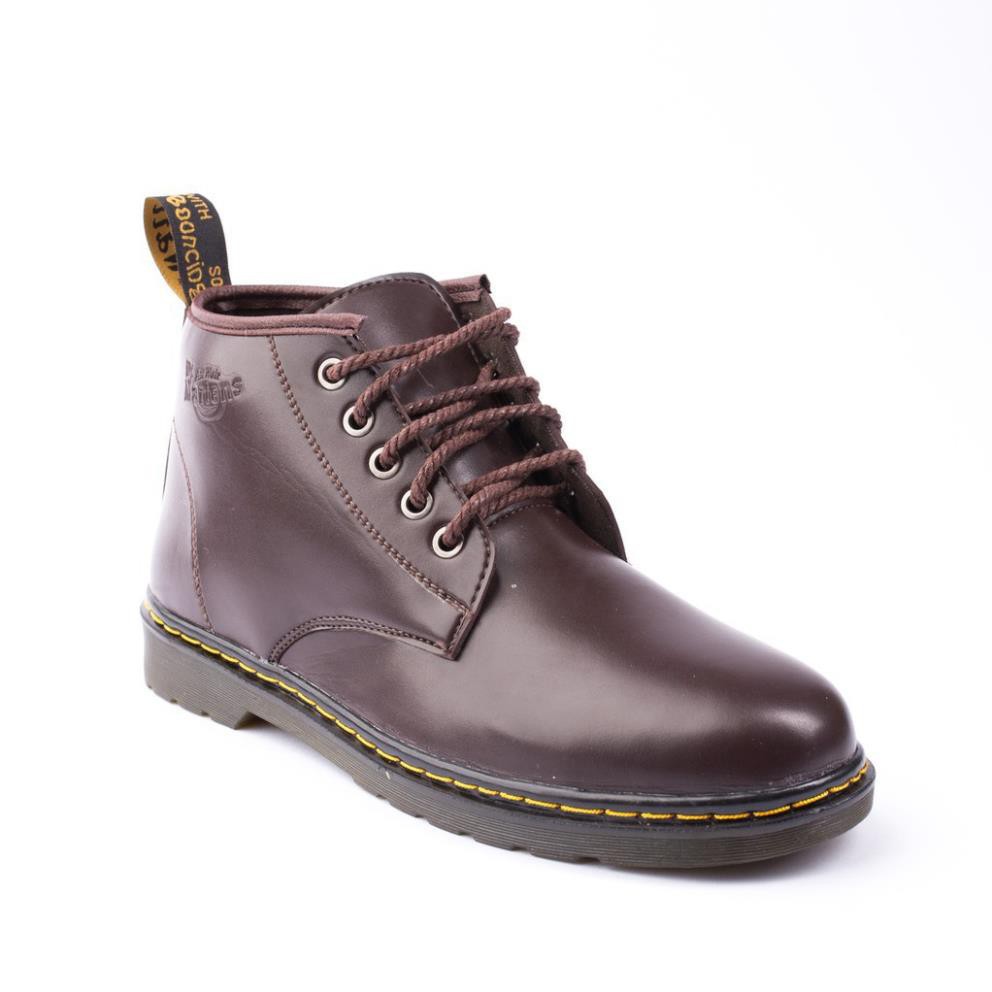 Giày Boot Nam Cổ Lửng Đế Khâu Da Trơn Màu Nâu Cực Chất - M354-NAU -o97 [Sale]