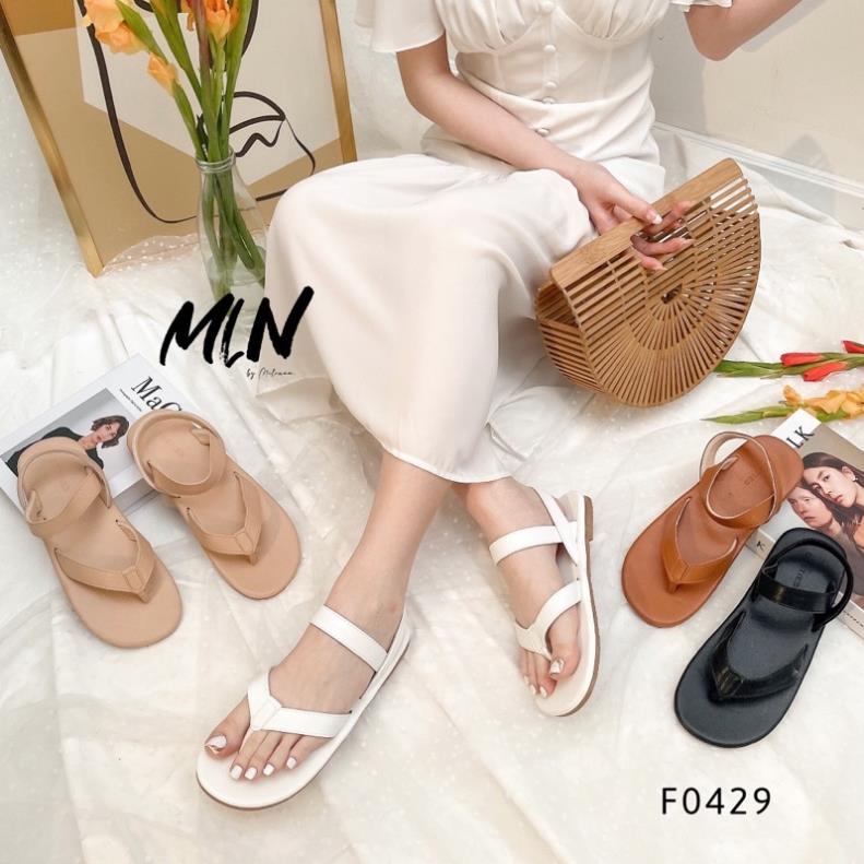 🌼 GIÀY SANDAL NỮ ĐẾ BỆT QUAI NGANG KẸP CHỮ V T90 F0429