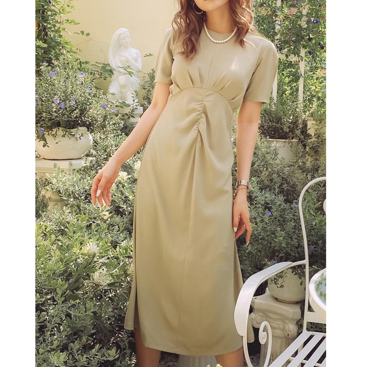 Đầm thiết kế xanh rút eo Gale Dress Gem Clothing SP006146