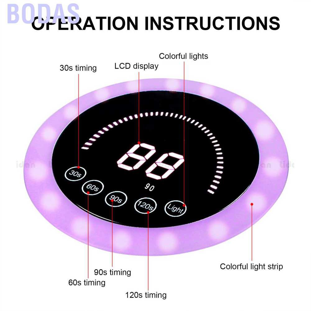 Bodas 168W Professional LED UV Nail Dryer Lamp Gel Polish Curing Machine (100-240V)