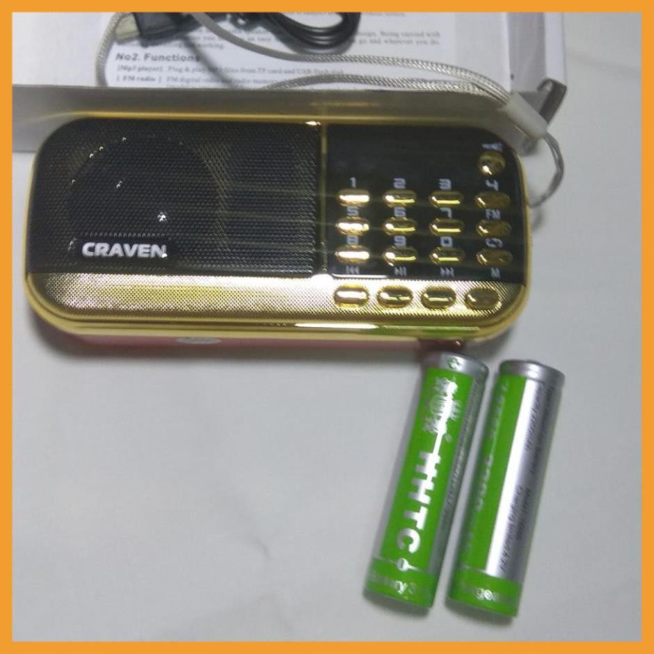 [Hàng Nhập Khẩu] Loa thẻ nhớ Craven CR 836/836S có 2 khe cắm thẻ nhớ - USB - ĐÀI FM -  phát kinh phật đài FM