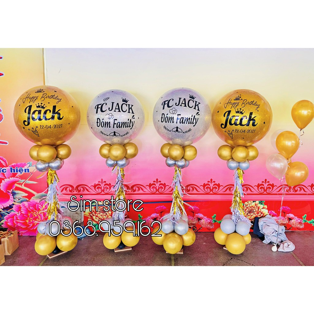 Bóng jumbo dán chữ cỡ đại 90cm in theo yêu cầu